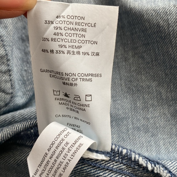 Frank and Oak The Denim Overshirt Shacket Button Up Shirt Jean Jacket size Large - Picture 7 of 7